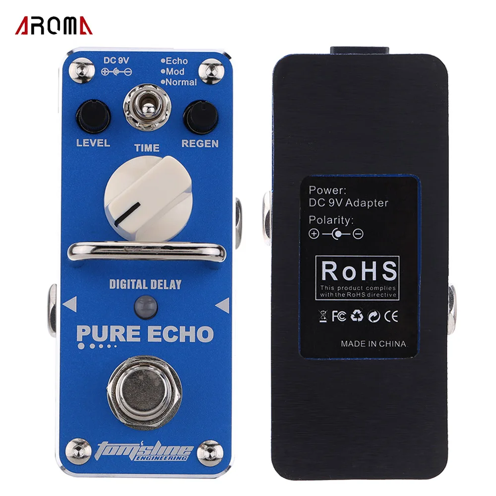 Педаль для гитары AROMA APE 3 цифровая мини педаль с эффектом отключения|pure echo|electric