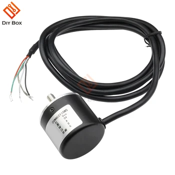 

DC 5V 12V 24V Single-phase 360P/R Encoder Incremental Rotary 360 Pulses /R AB 2 Phase 6mm Shaft