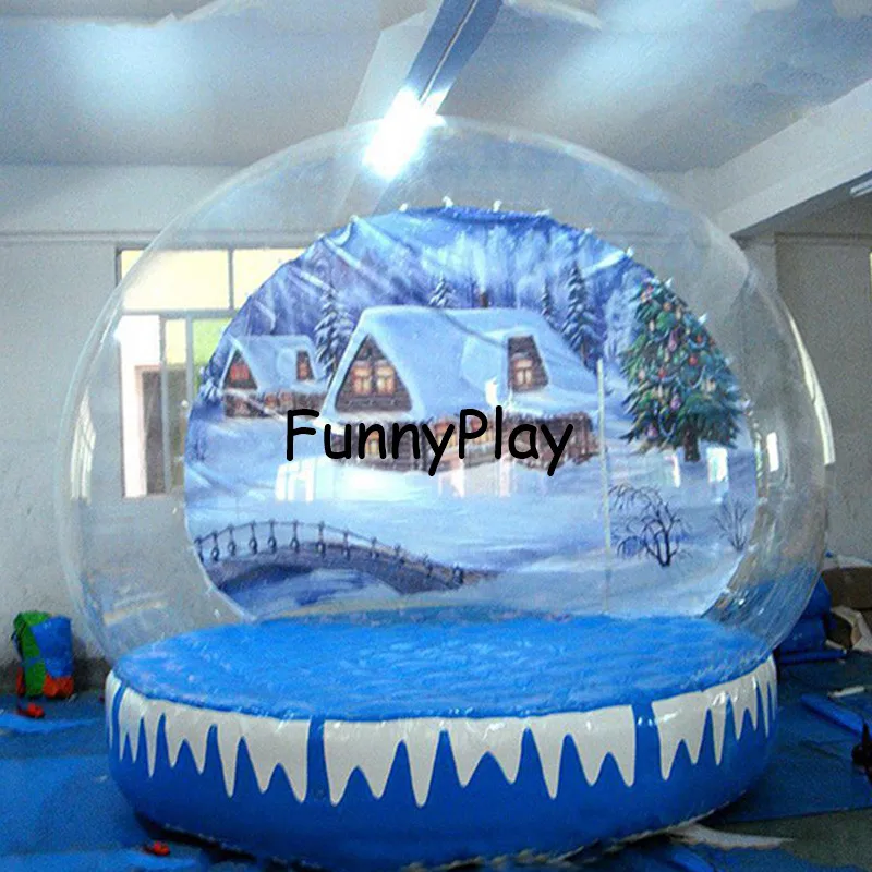 Giant-Snow-Globe-3m-11-FT-Christmas-Outdoor-Decoration-Advertisement-Inflatable-Snow-Globe-house-theme