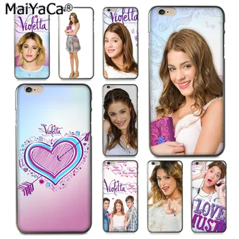 

MaiYaCa Violetta tv beautiful girl black soft tpu Cell Phone Case for iPhone 5s 8 7 6 6S Plus X SE 11pro max case Coque