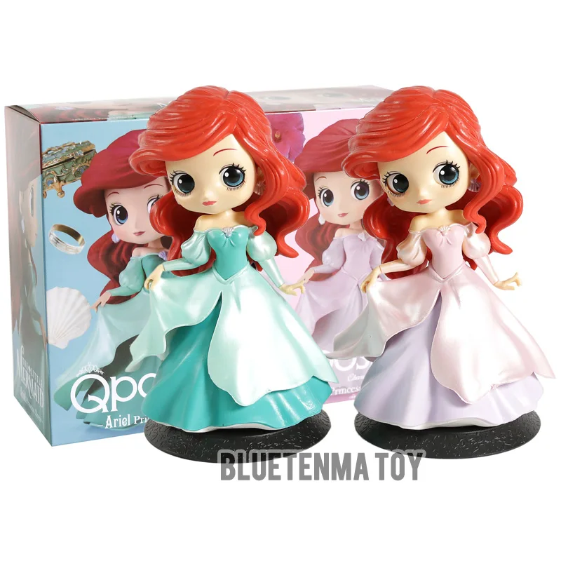 Q Posket Русалочка для принцессы в стиле Ариель платье ПВХ фигурку Коллекция Модель игрушки куклы подарок для обувь девочек