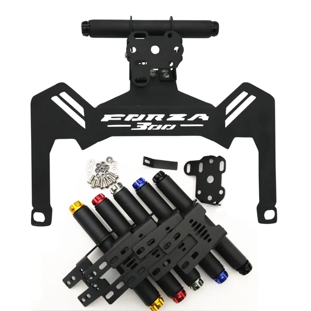 

Modified FORZA GPS Bracket Phone Guide Mount Plate For Honda Forza 300 250 125 Front Disc Brake Phone 3.5-7'' USB Handle Holder