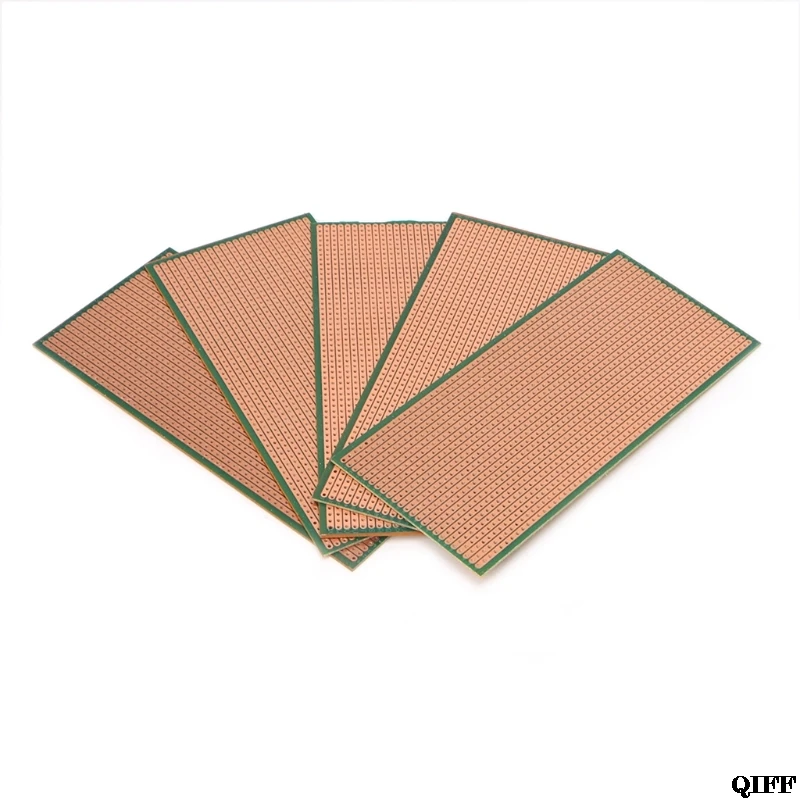 Прямая поставка и оптовая продажа 5 шт. 6,5x14,5 см Stripboard Veroboard Uncut PCB Platine Односторонняя печатная плата Mar28