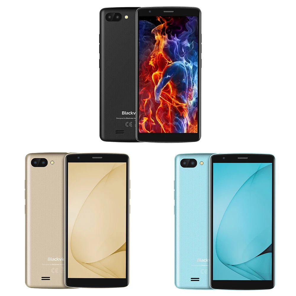 Blackview A20 1GB 8GB 3000mAh Мобильный телефон Android GO двойная задняя камера смартфона MTK6580M