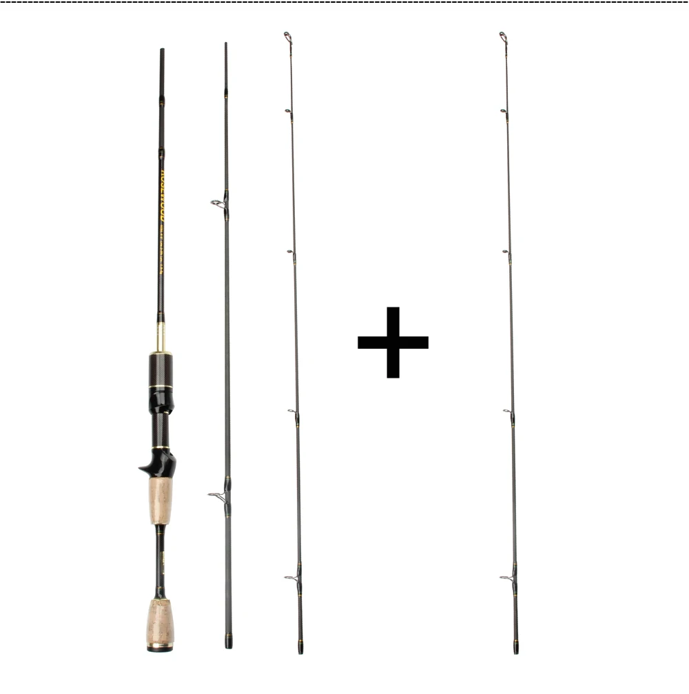 Cheap UL Casting Spinning Fishing Rod 1.8m Ultra Light Carbon Fiber Rods 2 Top Tips 3 Sections Lure Weight 0.8-5g Tackle Pesca (2)