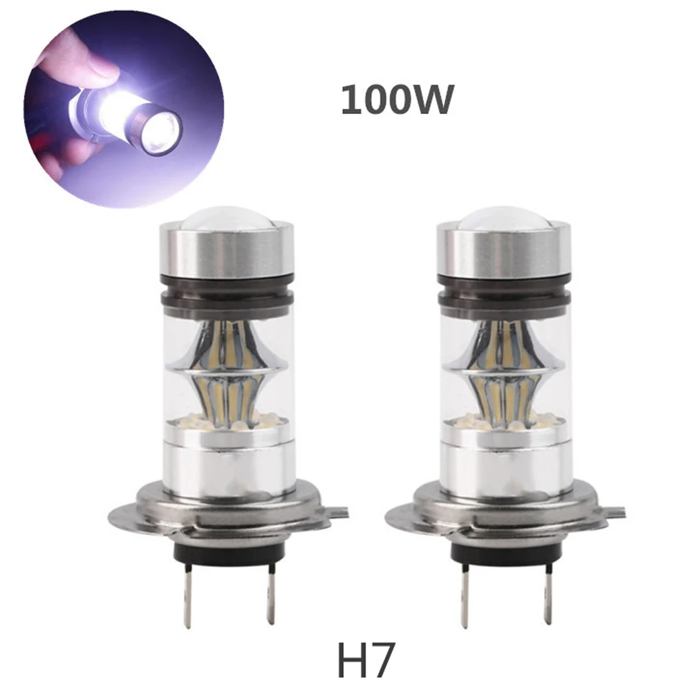 Buy 2Pcs/Lot 2X H7 100W Car High Power LED Fog Tail