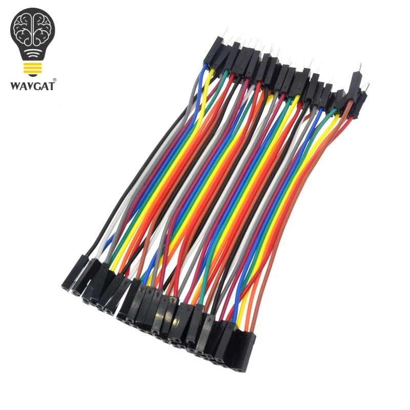 SUQ 40 шт. 10 см 2 54 мм 1pin 1p разъем Папа мама перемычка Кабель Dupont для arduino.|jumper wire|jumper