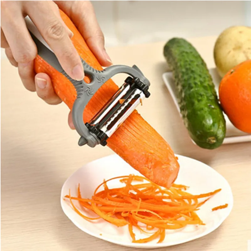 

Multifunctional 360 Degree Rotary Potato Peeler Vegetable Cutter Fruit Melon Planer Grater Kitchen Accessories Gadget 3 Blades
