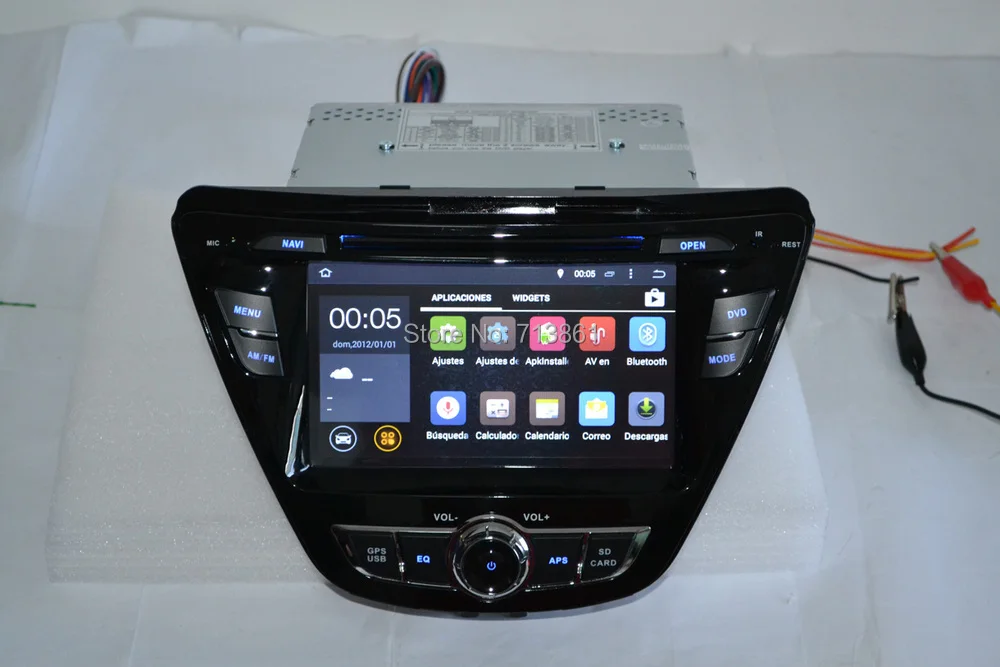Perfect 7" 2 din Android for HYUNDAI ELANTRA 2014 car dvd ANDROID 7.1,gps navigation 4G,Wifi,BT,quad core,1024 x 600,support dvr,obd2 14