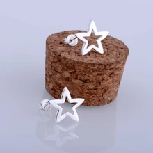 Звезда Блестящий бальзам посеребренные серьги 925 ювелирные изделия для женщин Серебряные серьги LQ-E107 MSCTPQFT