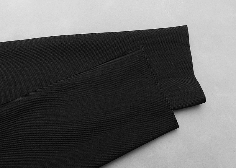 High Quality Black Long Sleeve Beading Hollow Out Rayon Bandage Jumpsuit Cocktail Party Bodycon Jumpsuit (4)