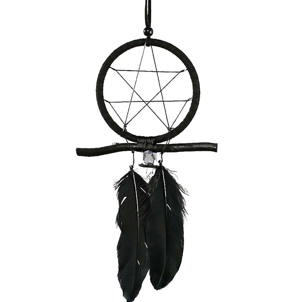 

Handmade Mysterious Black Geometric Modern Minimalist Home Decoration Craft Wall Hanging Dream Catcher