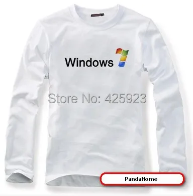 

High quality The new autumn IT fans GEEK Microsoft Windows 7 male long sleeve T-shirt cotton full-sleeved T-shirt