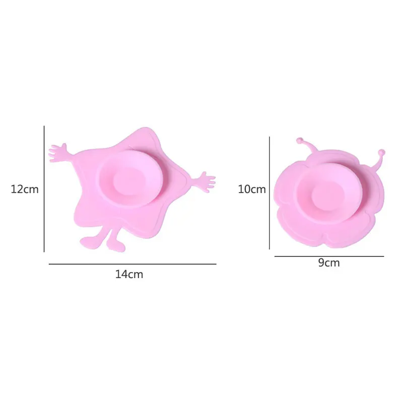 Baby Children Kids Bowl Sucker Suction Silicone Tableware Plate Dishes Double Sided Slip Resistant BM88