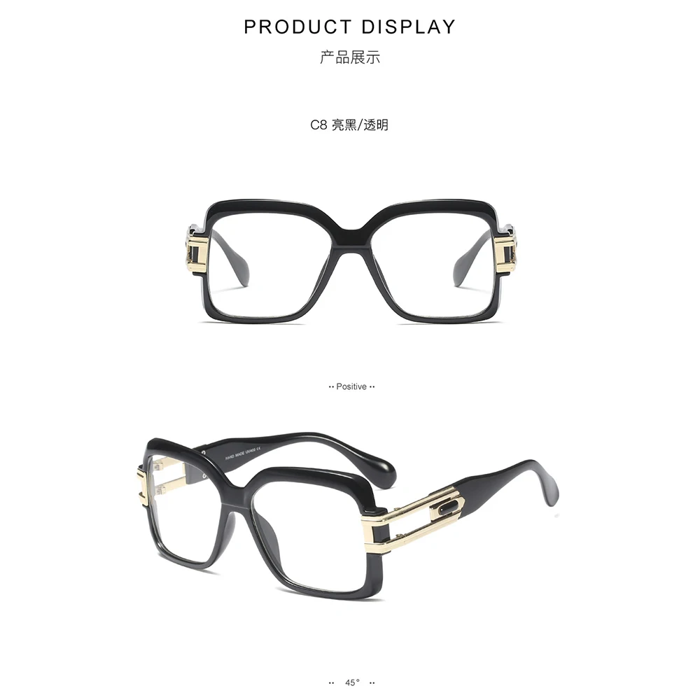 Негабаритных очки рамки черный металл пластик мужские очки Оптические для чтения тенты украшения праздника 23045FDY