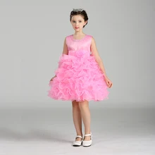 Прямая с фабрики, летнее платье для девочек нарядное трикотажное платье принцессы праздничная одежда для маленьких девочек элегантное праздничное платье-пачка, LM8282