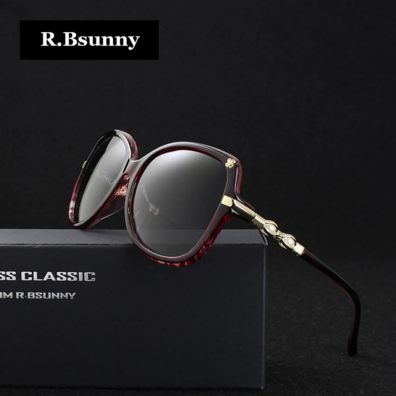 

Fashion Women Sunglasses Polarized 2017 High quality Luxury Pearl legs Flowers Decorated Big frame Glasses female drive goggles