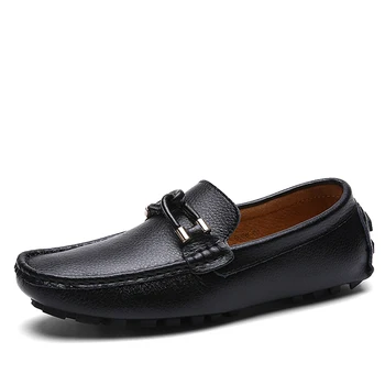 

ZERO MORE Mens Casual Shoes Hot Sale Dress Split Leather Formal Shoes Men Round Toe 2019 Slip On Loafers Male Shoes Casual Dress