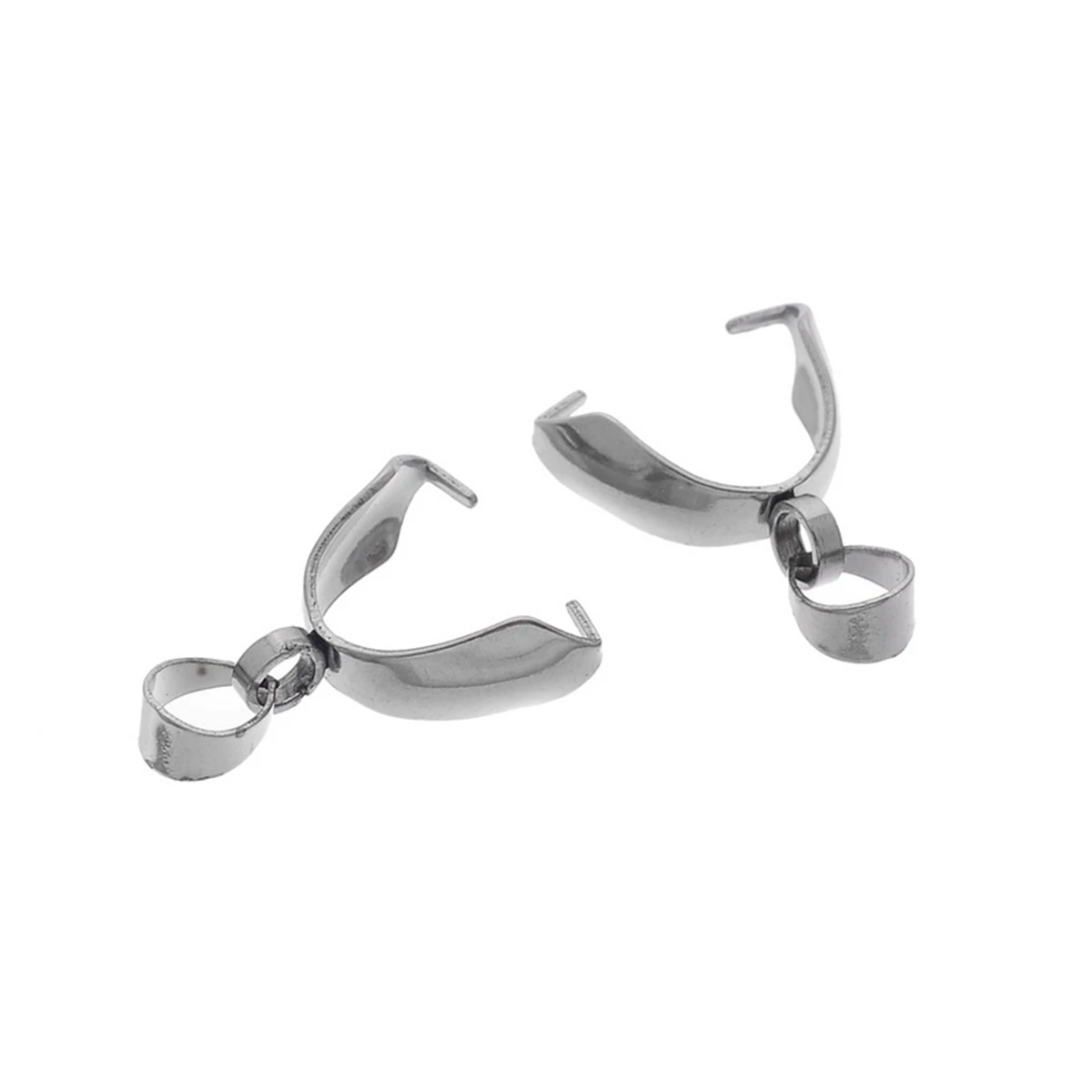 4PCs Stainless Steel Bead Clamp Pinch Bail Clip For Necklaces Bracelets Accessories For Jewelry
