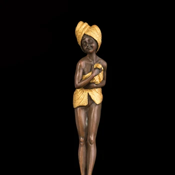 

Bronze Classical Sculpture Bathing Sexy Topless Girl Female Bronze Statue Figurine for Home Bar Decoration