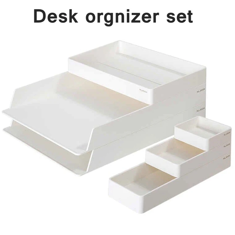 Desk Organizer 3 Trays File Holder File Tray Document Office Desktop Orgnizer