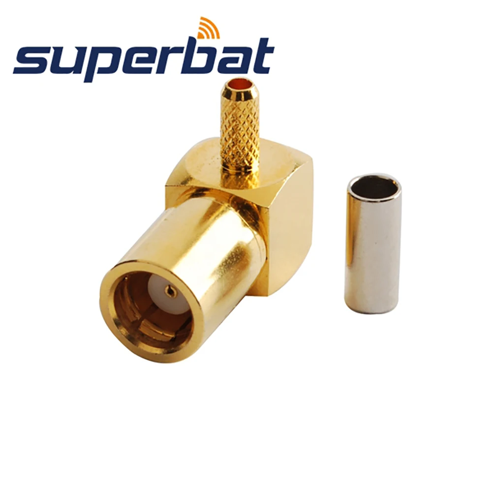 75ohm SMB Female Right Angle RF Coaxial Connector for RG316 Cables