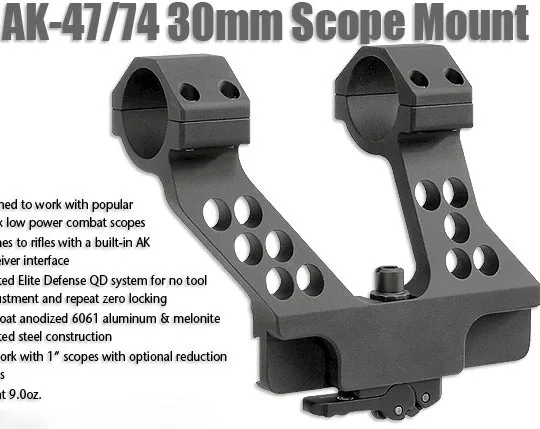 

AK 47 74 QD side mount rail rifle scope ring for 1 inch 25.4mm - 1.25 inch 25.4mm ring tube Aluminum R5752