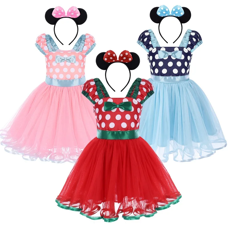 2pcs Set Mickey Mouse Clothing for Baby Girl 1st Birthday Party Cake
