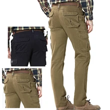 Большой Размеры 30-44 Для Мужчин's Штаны для прогулки хлопковые дышащие несколькими карманами Брюки карго Для мужчин боевые походы тактический Пеший Туризм Охота Кастрюли