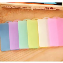 Neue 5 Teile/los Solide Bus Karte Halter Weichen ID Karten Fall Lagerung Schreibwaren Büro Schule Liefert PVC Reisepass