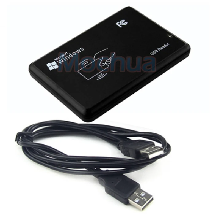 

125khz Reader RFID EM4100/ EM4200 Reader USB connector with 2pcs 125khz em4100 cards no driver needed