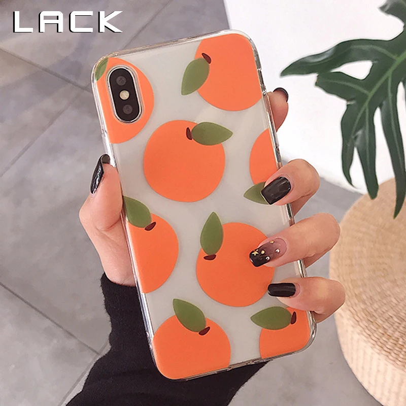 Чехол для iphone XS Max X XR 6 6S 7 8 Plus с изображением фруктов оранжевого цвета Модный