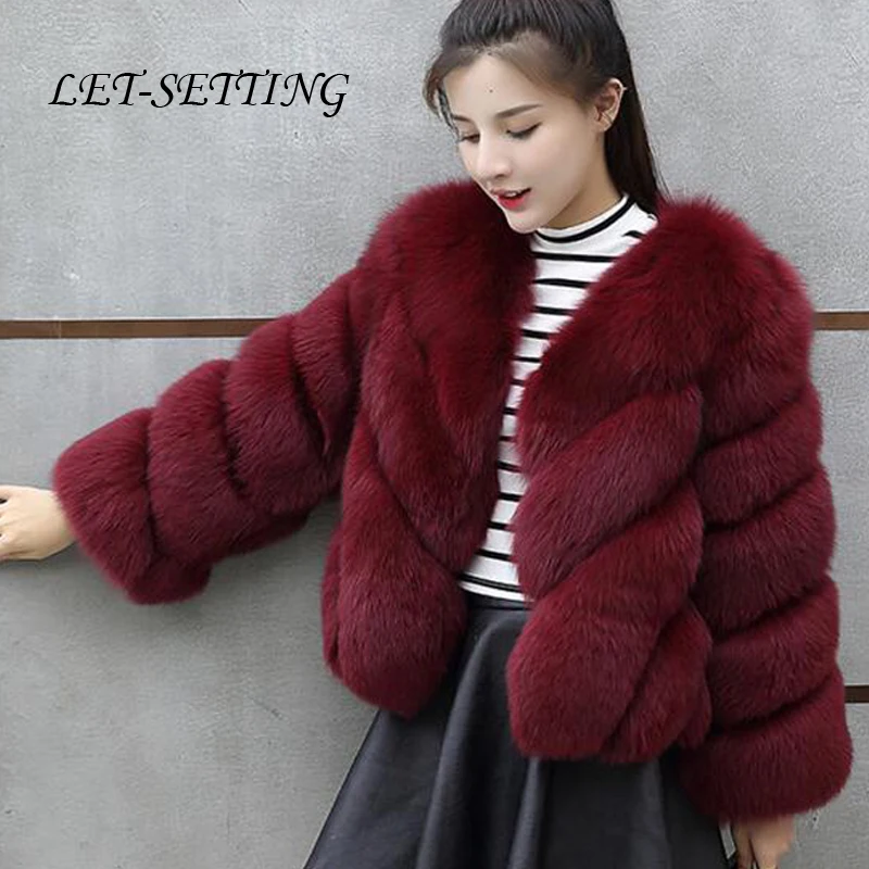 

Winter fur coat Korean female short coat large size 4XL faux fur coat short women faux fox fur coat
