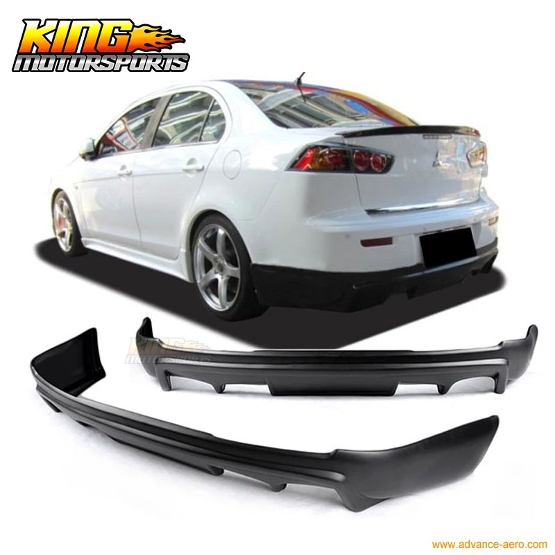 Urethane Ralliart Style Front Bumper Lip Fits 08-15 Mitsubishi EVO 10