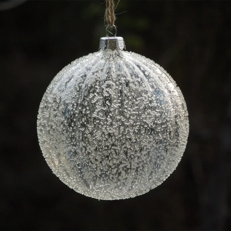 Диаметр = 6 см 8 см 10 см 12 см Полосатый стеклянный шар прозрачный стеклянный Глобус кулон-орнамент для рождественской елки стеклянный шар