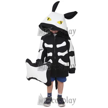 

Skeleton Puppy Dog Kids Halloween Costume Coat Outfit With Bone Pillow