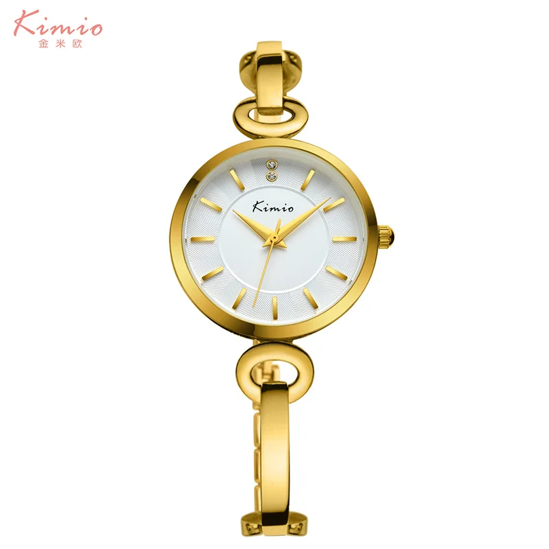 

2019 Luxury Casual Kimio Brand Ultra Light Stainless Steel Jewelry Alloy Shine Quartz Watch Women Wristwatch Bracelet For Gift