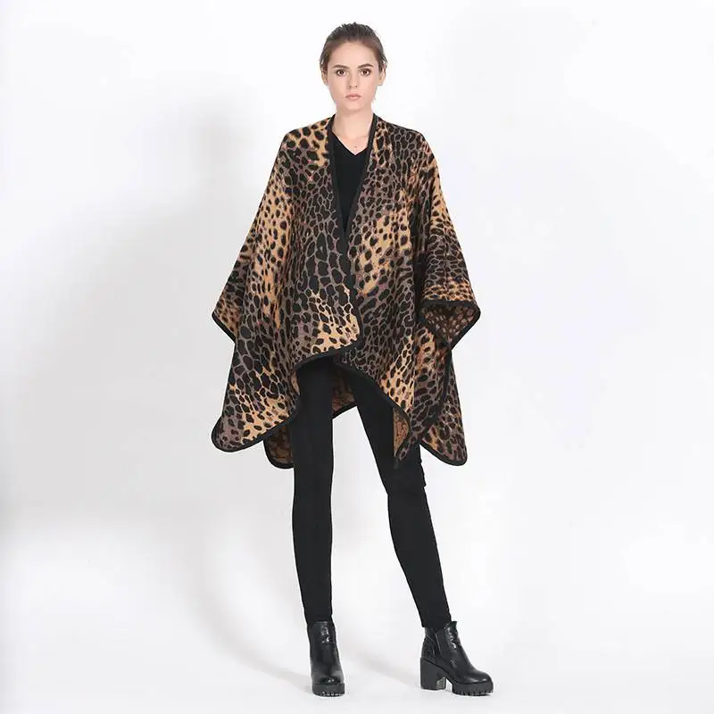 Chic Vintage Cashmere Pashmina Women Leopard Scarfs Winter Luxury Brand font b Tartan b font Echarpes