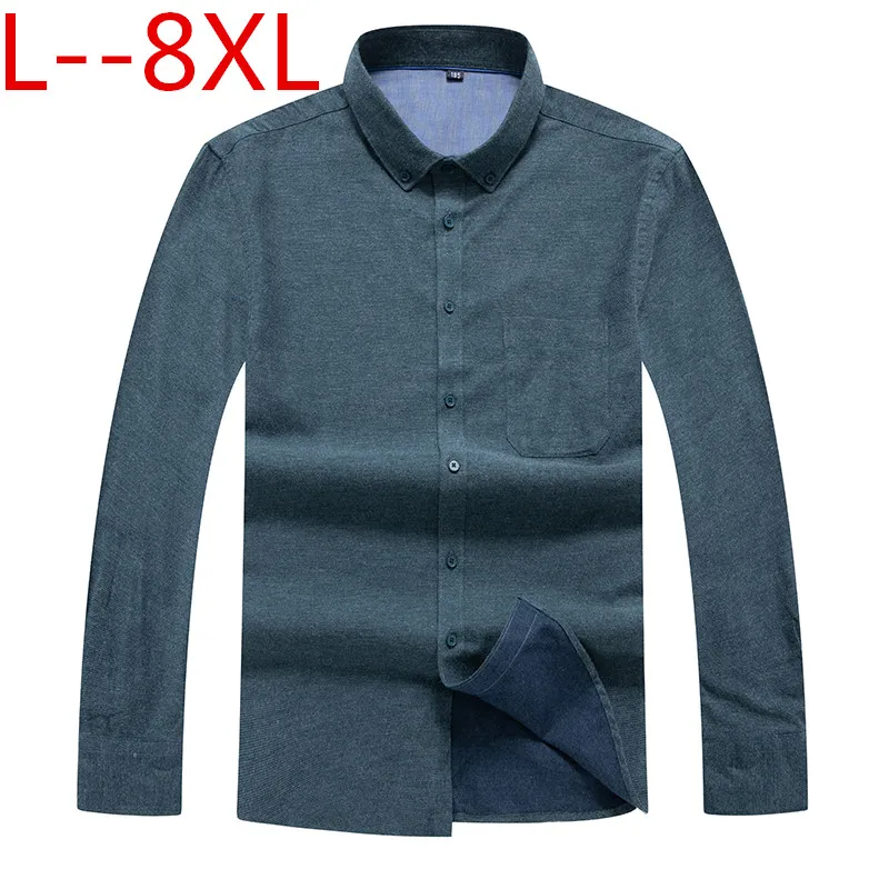 Деловые рубашки размера плюс 10XL 8XL 6XL новинка 2018 модная брендовая одежда мужская