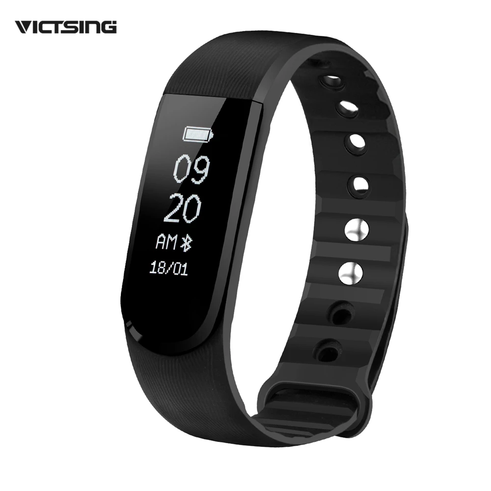 Victsing Bluetooth 4 0 IPX7 Waterproof Smart Wristband Bracelet Sport Fitness Tracker w Music Control Alarm