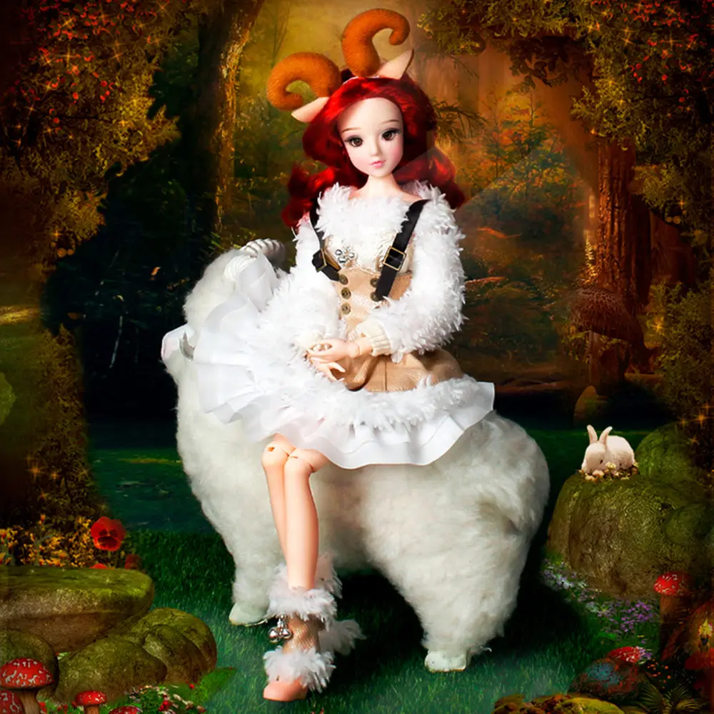 

MMG Free shipping Dream Fairy BJD doll 12 constellations Aries with clothes shoes stand 14 joint body it suitable for toy gift