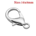 Rhodium 16x8mm