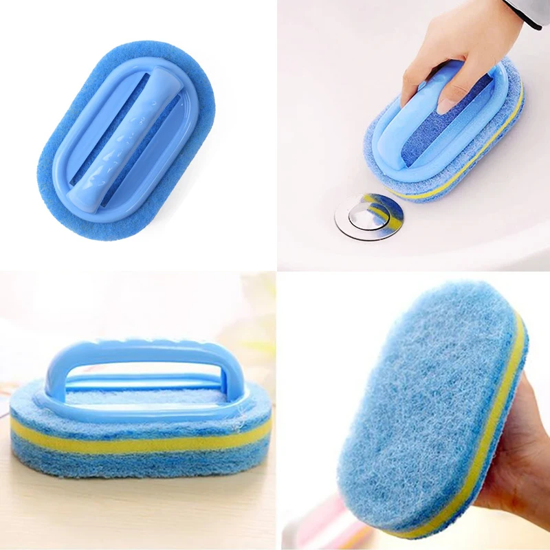 Синий PP+ пластиковый ручной Megic губка кухонная Чистящая Ванна керамическая плитка стеклянная щетка для унитаза губка прочный очиститель стен инструменты