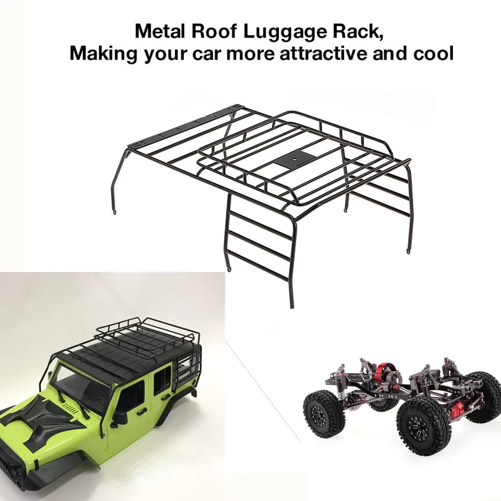 Metal Roof Luggage Rack Carrier for 1/10 RC Car AXIAL SCX10 Rock Crawler Car