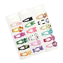 Loeel модная детская Головные уборы комплект 6 шт./компл. заколки для волос с фигурками животных собаки, кролика, форма леопарда из мультфильма BB Заколки для волос повязка на голову для девочек