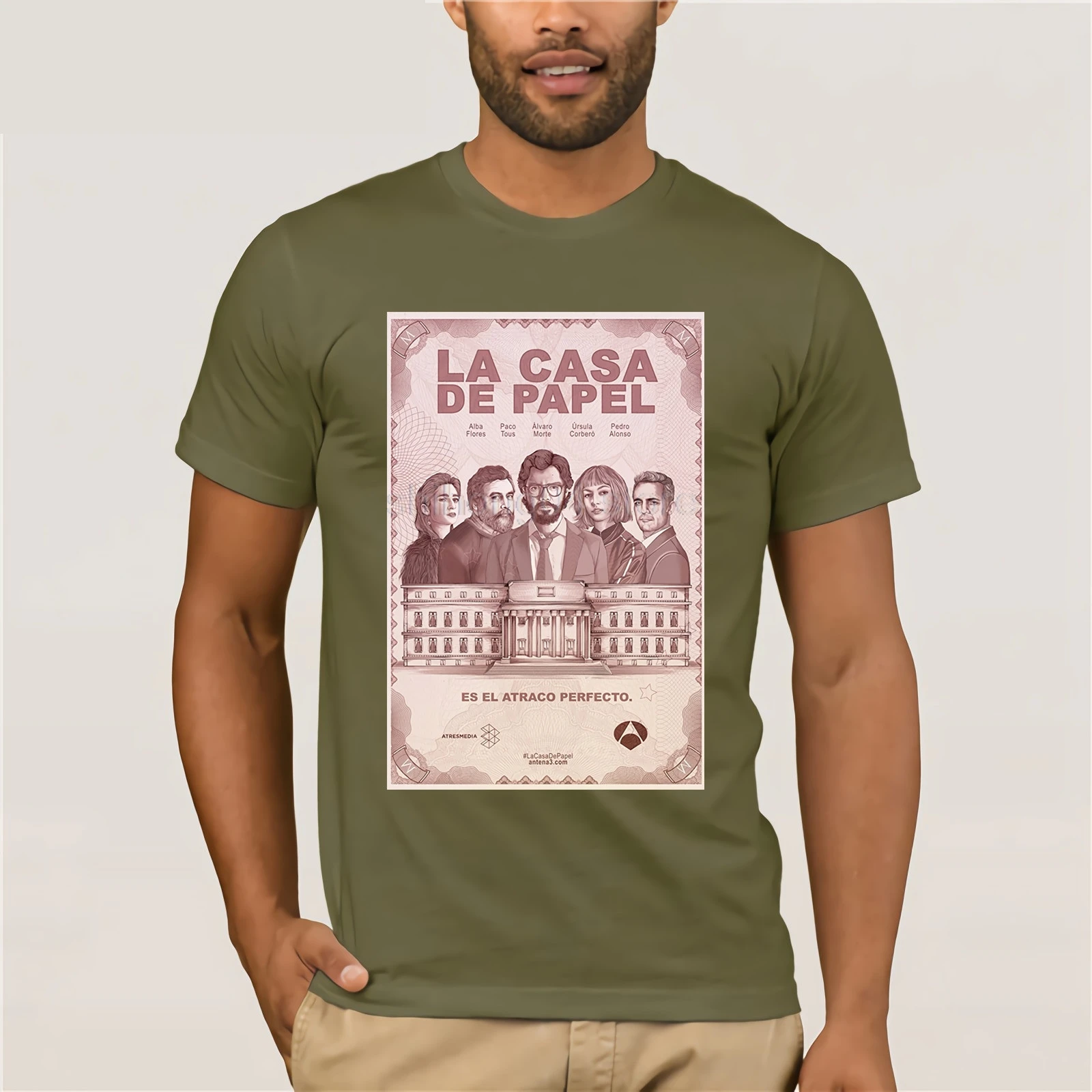 

Printed Clothing T-Shirt La Casa De Papel Fanart Money Heist House of Paper Funky T Shirts Male Slim Fit Short Sleeved T-Shirts