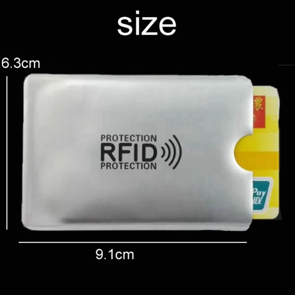 Анти Rfid кошелек Блокировка ридер замок банк держатель для карт Id банковский Чехол для карт металлический держатель для кредитных NFC алюминий 6*9,3 см
