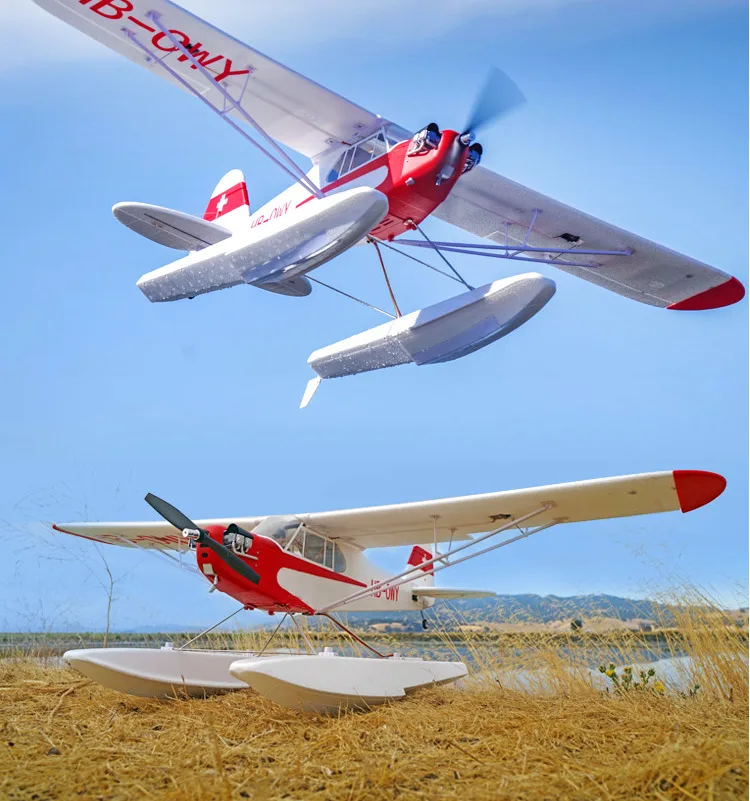 FMS 1400 мм 1,4 м J3 Cub Piper V3 красный тренажер для начинающих 3S(поплавки опционально) PNP RC самолет масштабная модель самолета авион J-3