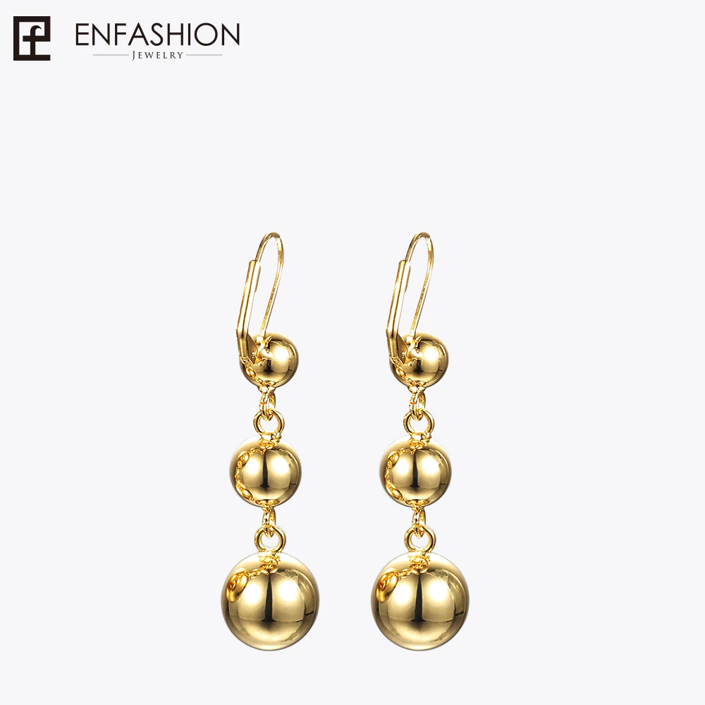 Enfashion Triple Dot Ball Drop Earrings Rose Gold color Long Earring Dangle Earrings For Women Earings Jewelry Wholesale Brincos Enfashion Triple Dot Ball Drop Earrings Rose Gold color Long Earring Dangle Earrings For Women Earings Jewelry Wholesale Brincos