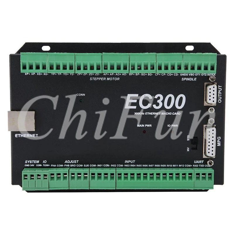 Плата управления движением EC300 Ethernet 3/4/5/6 Axis Mach3 CNC 300 кГц 24 в пост. Тока поддержка